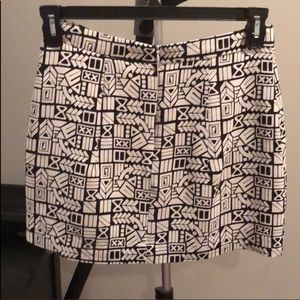 Amanda UpRichard Silk Black and White mini Skirt
